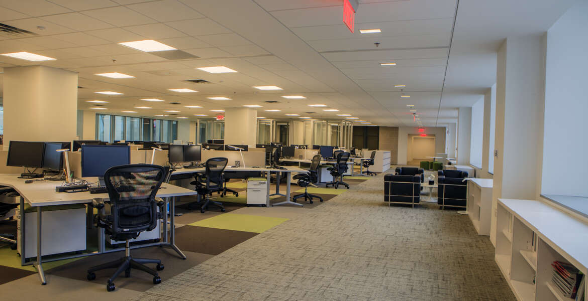 The General Services Administration tore down walls in its headquarters building to create an open-office design in 2013.