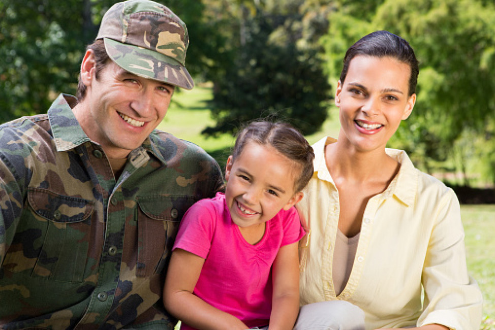 Handsome soldier reunited with family