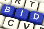 Bid Keys Show Online Bidding Or Auction