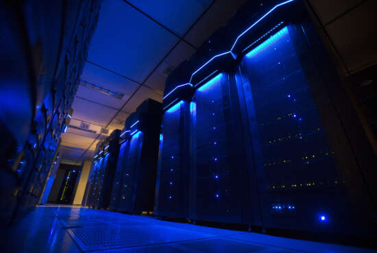 This Wednesday, May 20, 2015 photo shows server banks inside a data center at AEP headquarters in Columbus, Ohio. Like most big utilities, AEP's power plants, substations and other vital equipment are managed by a network that is separated from the company's business software with layers of authentication, and is not accessible via the Internet. Creating that separation, and making sure that separation is maintained, is among the most important things utilities can do to protect the grid's physical assets. (AP Photo/John Minchillo)