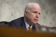 FILE - In this Sept. 22, 2015 file photo, Senate Armed Services Committee Chairman Sen. John McCain, R-Ariz. speaks on Capitol Hill in Washington. A summer of stalemate in the effort to reclaim the Iraqi provincial capital of Ramadi, despite U.S.-backed Iraqi troops vastly outnumbering Islamic State fighters, calls into question not only Iraq's ability to win a test of wills over key territory but also the future direction of Washington's approach to defeating the extremist group. (AP Photo/Evan Vucci, File)