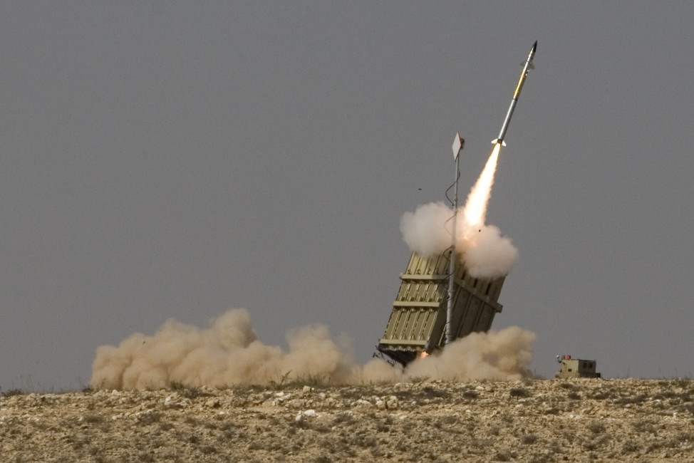 FILE - In this Aug. 21, 2011 file photo, a rocket is launched from a new Israeli anti-missile system known as Iron Dome in order to intercept a rocket fired by Palestinian militants from the Gaza Strip, in the southern city of Beersheba, Israel. Twenty five years after the first U.S. Marines swept across the border into Kuwait in the 1991 Gulf War, American forces find themselves battling the extremist Islamic State group, born out of al-Qaida, in the splintered territories of Iraq and Syria. In Israel, the memory of Iraqi Scud missile fire prompted the military to speed up a missile-defense program that included the development of its Iron Dome rocket-defense system with the help of the Americans. (AP Photo/Dan Balilty, File)