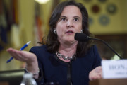 Carolyn Lerner, special counsel, U.S. Office of Special Counsel, testifies before the House Veterans' Affairs Committee hearing on the Department of Veteran Affairs supplying inadequate services, on Capitol Hill in Washington, Tuesday, July 8, 2014. (AP Photo/Cliff Owen)