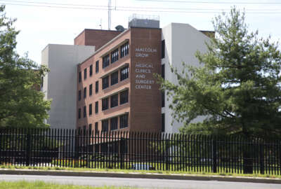 The Malcolm Grow Medical Center is seen at Joint Base Andrew, Md., Thursday, June 30, 2016. The military post near Washington said a lockdown was lifted Thursday except for a medical building where an active shooter was reported earlier in the day. Joint Base Andrews said in a tweet that the all-clear was given for the base except for the medical building. The base did not say why the Malcolm Grow Medical Facility remained on lockdown. (AP Photo/Carolyn Kaster)