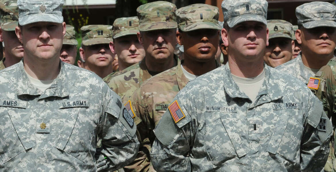 U.S. Army soldiers representing units participating in the the Anaconda-16 military exercise, attend the opening ceremony, in Warsaw, Poland, Monday, June 6, 2016. Poland and some NATO members are launching their biggest ever exercise, involving some 31,000 troops, as central and eastern European nations are seeking strong security guarantees among concerns about Russia's assertiveness and actions. .(AP Photo/Alik Keplicz)