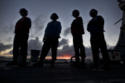 PACIFIC OCEAN (June 26, 2016) - Sailors assigned to the Arleigh Burke-class guided-missile destroyer USS Shoup (DDG 86) stand by on the flight deck during flight operations, during Rim of the Pacific 2016. Twenty-six nations, more than 40 ships and submarines, more than 200 aircraft and 25,000 personnel are participating in RIMPAC from June 30 to Aug. 4, in and around the Hawaiian Islands and Southern California.  The world's largest international maritime exercise, RIMPAC provides a unique training opportunity that helps participants foster and sustain the cooperative relationships that are critical to ensuring the safety of sea lanes and security on the world's oceans. RIMPAC 2016 is the 25th exercise in the series that began in 1971. (U.S. Navy photo by Mass Communication Specialist 2nd Class Holly L. Herline)160726-N-KR702-182 Join the conversation:
http://www.navy.mil/viewGallery.asp
http://www.facebook.com/USNavy
http://www.twitter.com/USNavy
http://navylive.dodlive.mil
http://pinterest.com
https://plus.google.com