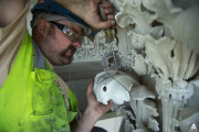 The Architect of the Capitol is in the final painting phase of the Dome Restoration Project. Other restoration work also continues.
 
Starting at the top, scaffolding will be removed gradually, with certain levels taken down over time, as work is completed. The entire project (exterior and interior) will be complete and all scaffolding will be removed prior to the Presidential Inauguration in January 2017.