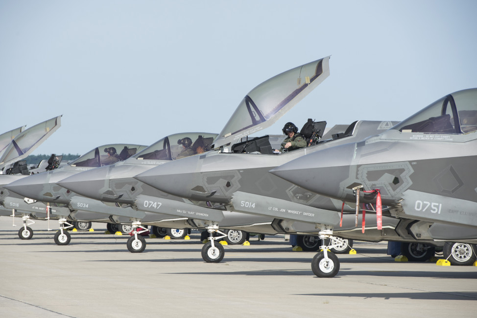 Pilots with the 33rd Fighter Wing prepare to take off during exercise Northern Lightning at Volk Field, Wis., Aug. 26, 2016. Northern Lightning is a joint total force exercise that gives the Air National Guard, Air Force and Navy a chance to practice offensive counter air, suppression and destruction of enemy air defense and close air support. (U.S. Air Force photo/Senior Airman Stormy Archer)