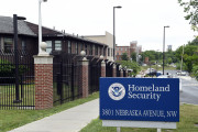 FILE - In this June 5, 2015 file photo, a view of the Homeland Security Department headquarters in Washington. The U.S. government has mistakenly granted citizenship to at least 858 immigrants who had pending deportation orders from countries of concern to national security or with high rates of immigration fraud, according to an internal Homeland Security audit released Monday, Sept. 19, 2016. The Homeland Security Department’s inspector general found that the immigrants used different names or birthdates to apply for citizenship with U.S. Citizenship and Immigration Services and such discrepancies weren’t caught because their fingerprints were missing from government databases.  (AP Photo/Susan Walsh, File)