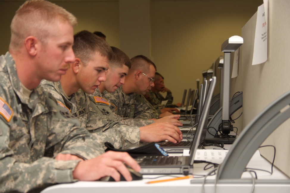 Soldiers with 3rd Brigade Combat Team, 4th Infantry Division, complete the Warrior Administered Retrospective Casualty Assessment Tool, a computer-based, structured clinical interview which is the gold standard for determining if someone suffered a traumatic brain injury. The WARCAT captures all significant injuries Soldiers sustained during their deployment.