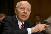 FILE - In this June 2, 2015 file photo, Internal Revenue Service (IRS) Commissioner John Koskinen testifies on Capitol Hill in Washington. House Oversight Committee Chairman Rep. Jason Chaffetz, R-Utah, has moved to impeach Koskinen, saying he has violated the public trust and obstructed congressional investigations into the treatment of conservative groups. (AP Photo/Jacquelyn Martin, File)