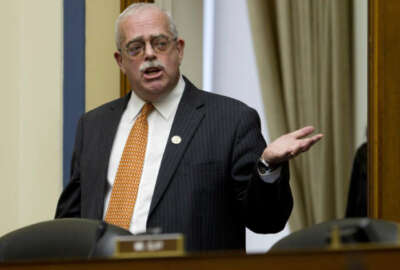 FILE - In this Feb. 16, 2012, file photo. House Oversight and Government Reform Committee member Rep. Gerald Connolly, D-Va., gestures during a hearing on Capitol Hill in Washington. The scandal thats rocked the once-proud Secret Service and raised questions about the presidents safety has also produced rare bipartisan unity on Capitol Hill.  Connolly, an oversight committee Democrat, said: If you closed your eyes you would not know any difference between the Democratic concern and the Republican concern. They are one and the same.  (AP Photo/Carolyn Kaster, file)