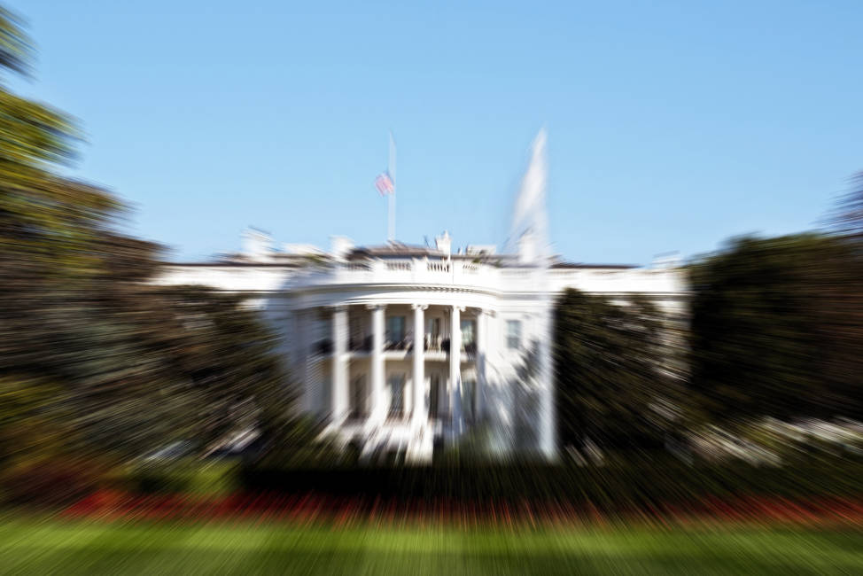 Blurred Washington White House background with room for your type.