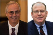 Head shots of Bill Gormley and Tom Sisti