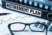 retirement plan label on folder