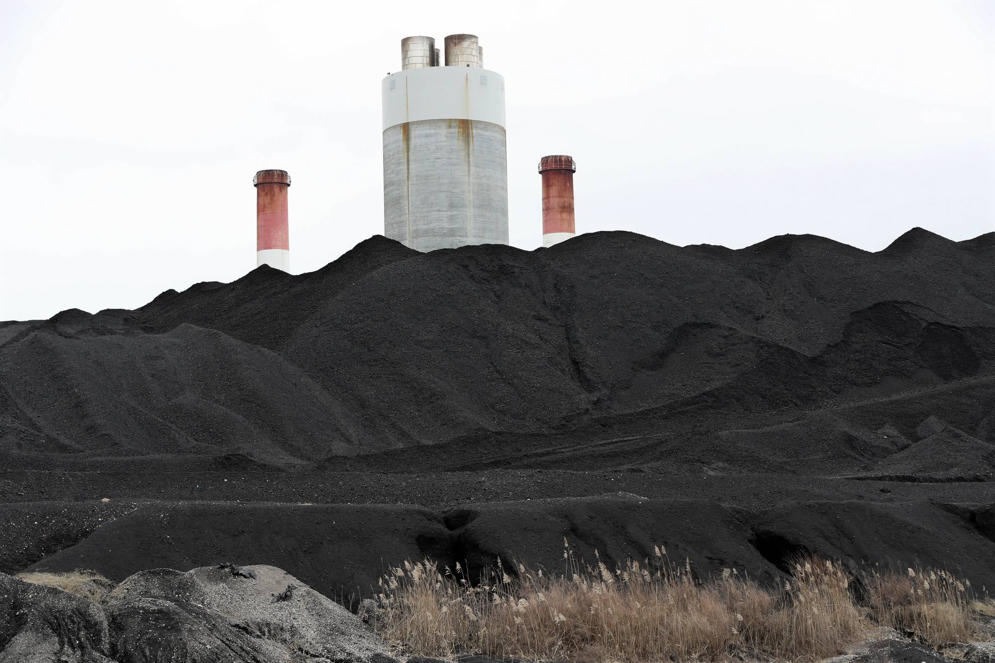 This Jan. 25, 2017, photo shows coal piled at the Gallatin Fossil Plant in Gallatin, Tenn. Environmental groups are taking the Tennessee Valley Authority, the nation's largest public utility, to trial over whether waste from the coal-fired power plant near Nashville polluted the Cumberland River. A trial opens Monday, Jan. 30, in federal court in Nashville as the groups claim coal ash waste illegally seeped into the Cumberland River. (AP Photo/Mark Humphrey)