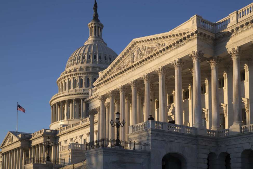 The Capitol in Washington is seen early Wednesday, Jan. 25, 2017, as members of Congress break for political retreats with the Democrats heading to Baltimore and Republicans to Philadelphia. (AP Photo/J. Scott Applewhite)