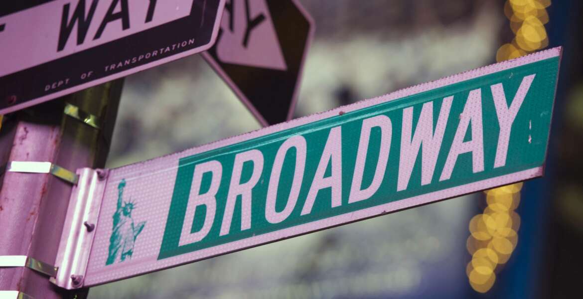 FILE - This Jan. 19, 2012 file photo shows a Broadway street in Times Square, in New York. BroadwayCon, a convention for Broadway fans, will be held on Jan. 27–29. (AP Photo/Charles Sykes, File)