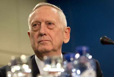 U.S. Secretary of Defense Jim Mattis waits for the start of the North Atlantic Council at NATO headquarters in Brussels on Wednesday, Feb. 15, 2017. For U.S. Defense Secretary Jim Mattis, the next few days will be a reassurance tour with a twist. He is expected to tell allies the U.S. is committed to NATO and is also hoping to secure bigger defense spending commitments. (AP Photo/Virginia Mayo)