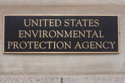 United States Environmental Protection Agency sign on the Clinton building