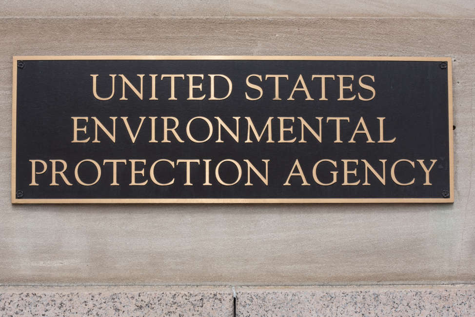 United States Environmental Protection Agency sign on the Clinton building