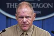 Marine Corps Commandant Gen. Robert Neller pauses during a news conference at the Pentagon, Friday, March 10, 2017. Neller said that an investigation into reports that nude photos of female service members are being secretly posted online without their permission has an effect on the entire Marine Corps and must be done carefully. (AP Photo/Cliff Owen)