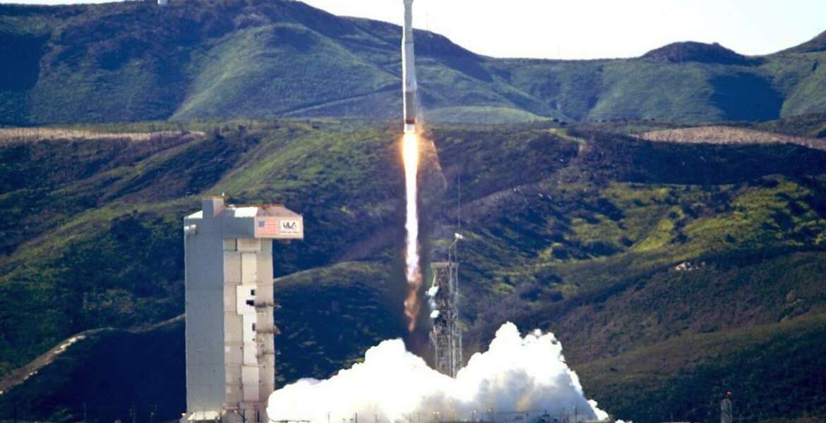 An Atlas 5 rocket carrying the NROL-79 mission is launched at the Vandenberg Air Force Base, Calif., on Wednesday, March 1, 2017. The rocket carrying a classified U.S. satellite dubbed NROL-79 is described only as a national security payload for the National Reconnaissance Office. (Matt Hartman via AP)