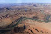 FILE - This May 23, 2016, file photo, shows the northernmost boundary of the proposed Bears Ears region, along the Colorado River, in southeastern Utah. President Donald Trump signed an executive order Wednesday, April 26, 2017, directing his interior secretary to review the designation of dozens of national monuments on federal lands, as he singled out "a massive federal land grab" by the Obama administration. (Francisco Kjolseth/The Salt Lake Tribune via AP file, File)