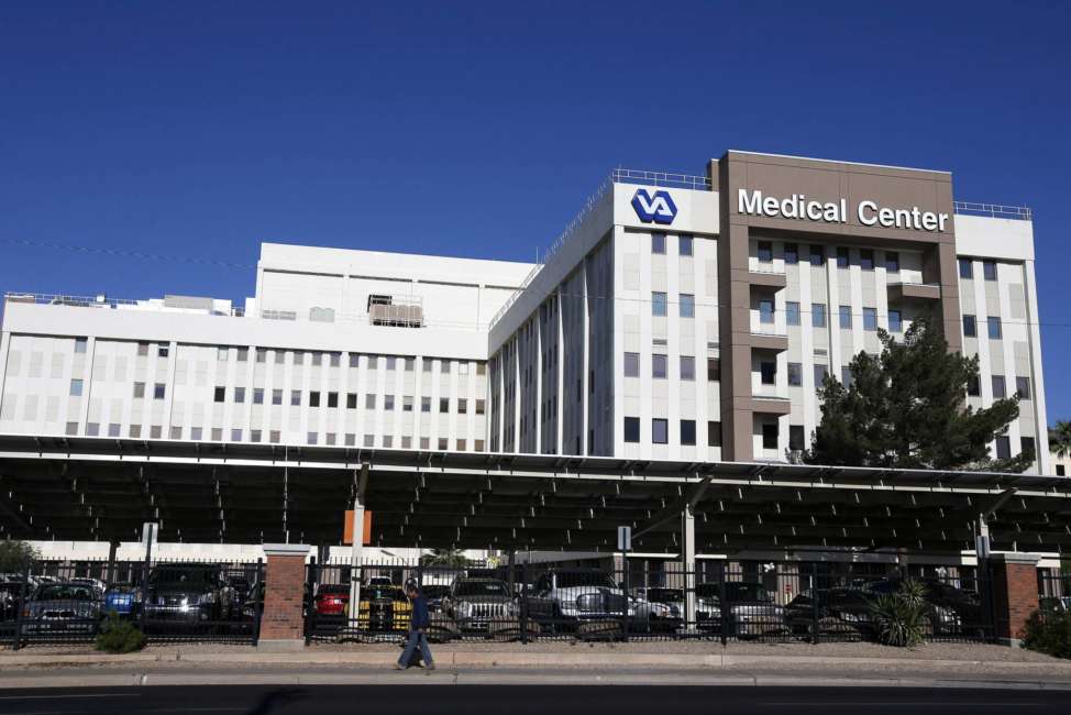 FILE - In this April 28, 2014 file photo, the Phoenix VA Health Care Center in Phoenix. The Veterans Affairs Department unveiled a new website Wednesday, April 12, 2107, aimed at providing information on the quality of care at VA medical centers, touting new accountability even as it grappled with fresh questions of patient safety in its beleaguered health system.  (AP Photo/Ross D. Franklin, File)