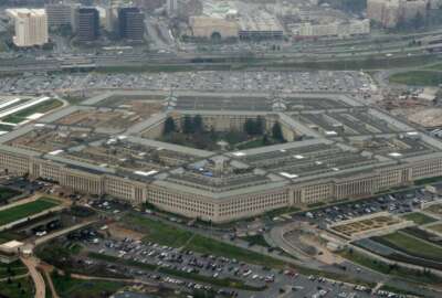 In this photo taken March 27, 2008, the Pentagon is seen in this aerial view. Reports of sexual assaults in the military increased slightly last year, U.S. defense officials said Monday, May 1, 2017, and more than half the victims reported negative reactions or retaliation for their complaints.  (AP Photo/Charles Dharapak)