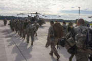 US Army Soldiers walking away