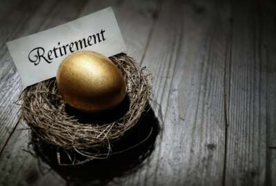 Golden nest egg concept for retirement savings