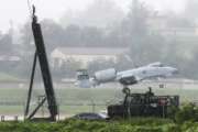 A U.S. Air Force A-10 Warthog lands on the runway at the Osan U.S. Air Base in Pyeongtaek, South Korea, Thursday, Aug. 10, 2017. North Korea on Wednesday officially dismissed President Donald Trump's threats of "fire and fury," declaring the American leader "bereft of reason" and warning ominously, "Only absolute force can work on him." (Hong Ki-won/Yonhap via AP)