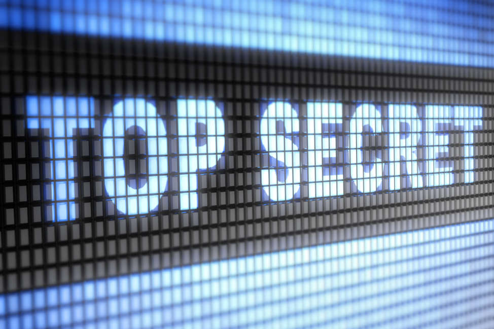 "top secret" on a screen. More&gt;&gt;