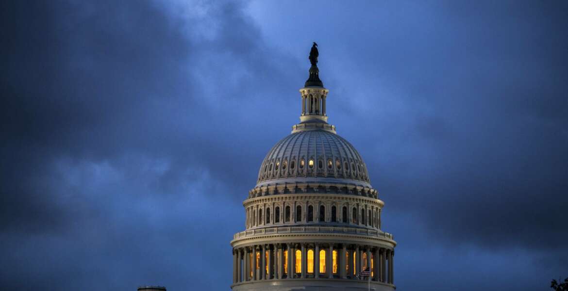 The Capitol is seen at dawn as overnight storm clouds pass, in Washington, Tuesday, Oct. 24, 2017. (AP Photo/J. Scott Applewhite)
