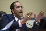 House Oversight and Government Reform Committee member Rep. Will Hurd, R-Texas, questions a witness during a hearing on the Office of Personnel Management data breach, Tuesday, June 16, 2015, on Capitol Hill in Washington. (AP Photo/Cliff Owen)