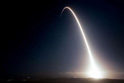 This photo provided by Vandenberg Air Force Base shows the launch of a SpaceX Falcon 9 rocket from the Space Launch Complex-4 at Vandenberg Air Force Base, Calif., Monday, Oct. 9, 2017. Ten new satellites for Iridium Communications Inc. have been carried into orbit by a SpaceX Falcon 9 rocket launched from California. The booster lifted off from coastal Vandenberg Air Force Base before dawn Monday and its first stage successfully returned from space and set down on a landing platform floating in the Pacific Ocean as the second stage went on to deploy the satellites in orbit. (Senior Airman Ian Dudley/Vandenberg Air Force Base via AP)
