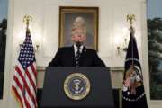 President Donald Trump makes a statement about the mass shooting in Las Vegas, Monday, Oct. 2, 2017 at the White House in Washington. (AP Photo/Evan Vucci)