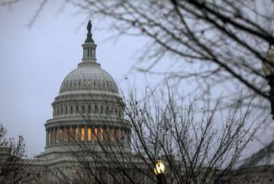 The Capitol is seen in Washington, early Tuesday, Dec. 5, 2017, days before a budget clash could produce a partial government shutdown by the weekend unless there's an agreement on a measure temporarily keeping agencies open. President Donald Trump and congressional leaders have scheduled a meeting to sort out their differences over spending, immigration and other priorities. (AP Photo/J. Scott Applewhite)