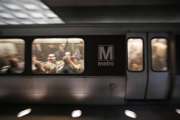 A Metro train departs the Gallery Place-Chinatown Metro Station, Thursday, Jan. 11, 2018, in Washington. Washington's Metro system has become internationally synonymous with delays, breakdowns and smoke-filled tunnels. (AP Photo/Alex Brandon)