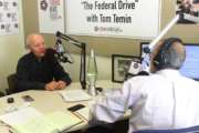 Federal Drive host Tom Temin, right, interviews former IRS Commissioner John Koskinen.