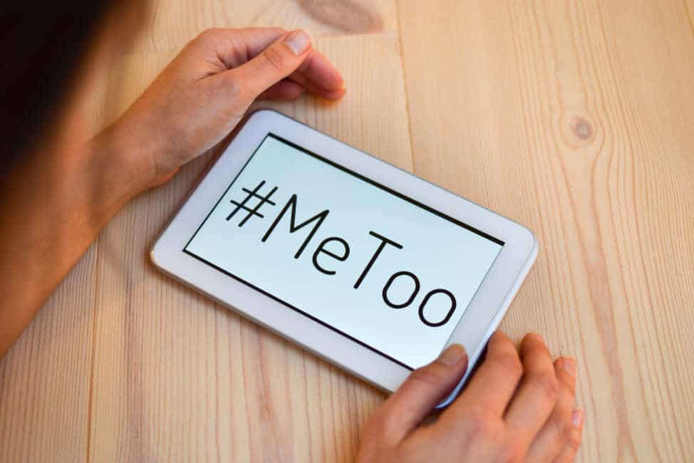 Women support the me too ( #metoo ) movement.