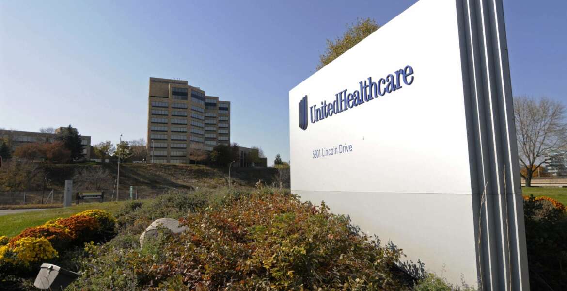 FILE - This Oct. 16, 2012, file photo, shows a portion of the UnitedHealth Group Inc.'s campus in Minnetonka, Minn. The nation's largest health insurer plans to give some customers a break at the pharmacy counter starting next year. UnitedHelathcare said Tuesday, March 6, 2018, that it will pass along rebates from drug manufacturers to customers when they fill a prescription. Those rebates could amount to a few bucks or several hundred dollars, depending on the drug. (AP Photo/Jim Mone, File)