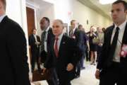 Environmental Protection Agency Administrator Scott Pruitt arrives to the House Energy and Commerce subcommittee hearing on Capitol Hill in Washington, Thursday, April 26, 2018. (AP Photo/Pablo Martinez Monsivais)