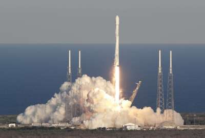 A SpaceX Falcon 9 rocket transporting the Tess satellite lifts off from launch complex 40 at the Cape Canaveral Air Force Station in Cape Canaveral, Fla., Wednesday, April 18, 2018. The satellite known as Tess will survey almost the entire sky, staring at the brightest, closest stars in an effort to find any planets that might be encircling them. (AP Photo/John Raoux)