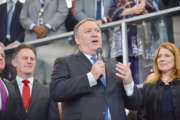 U.S. Secretary of State Mike Pompeo addresses State Department employees upon arrival to the U.S. Department of State in Washington, D.C., on May 1, 2018.