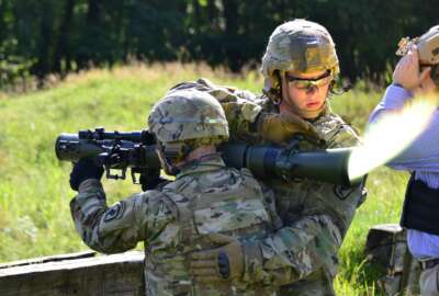 U.S. Paratroopers assigned to 173rd Airborne Brigade fires the M3 Carl Gustav rocket launcher at the 7th Army Training Command's Grafenwoehr Training Area, Germany, Aug. 18, 2016. The Carl Gustav is a lightweight, man-portable recoilless rifle. This weapon was used by the U.S. Army after World War II. The Army retired these weapons when the Dragon and TOW anti-tank guided missiles were fielded.

(U.S. Army Photo by Visual Information Specialist Gerhard Seuffert)