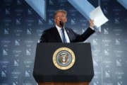 President Donald Trump speaks at the National Federation of Independent Businesses 75th anniversary celebration, Tuesday, June 19, 2018, in Washington. (AP Photo/Evan Vucci)