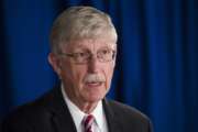 FILE - In this Sept. 18, 2017 file photo, National Institutes of Health Director Dr. Francis Collins speak during a news conference in Trenton, N.J. On Friday, June 15, 2018, Collins announced the NIH is shutting down a study that was supposed to show if a single drink a day could prevent heart attacks, citing ethical problems that would undermine the credibility of its findings. (AP Photo/Matt Rourke)