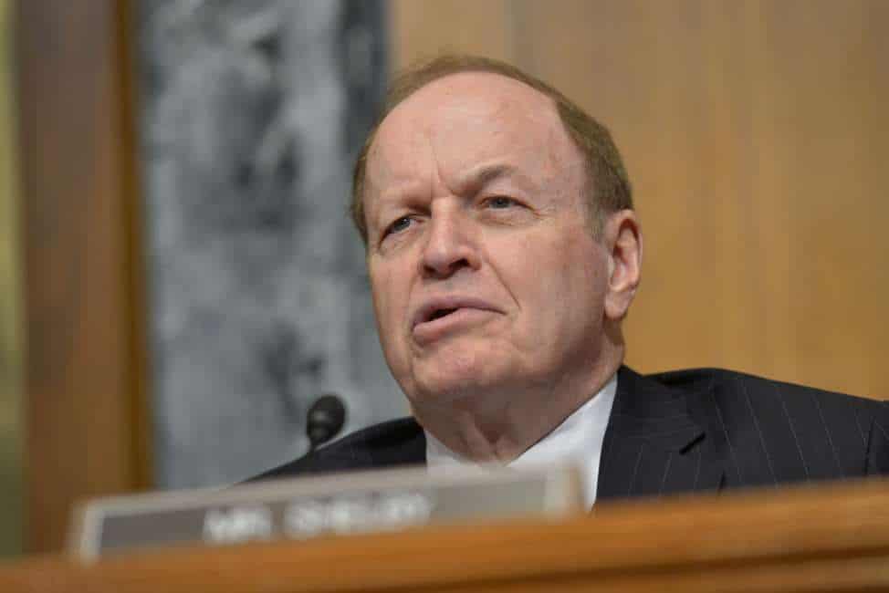 Senator Richard Shelby questions Secretary of Defense Ash Carter during a hearing before the Senate Appropriations Committee's defense subcommittee, in Washington, D.C., May 6, 2015. Carter and Chairman of the Joint Chiefs of Staff Army Gen. Martin Dempsey delivered testimony in support of the president's FY 2016 defense budget. DoD Photo by Glenn Fawcett (Released)